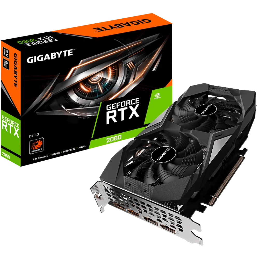 TARJETA DE VIDEO GIGABYTE GEFORCE RTX 2060 6GB GDDR6 PCI-E 3.0 192BIT