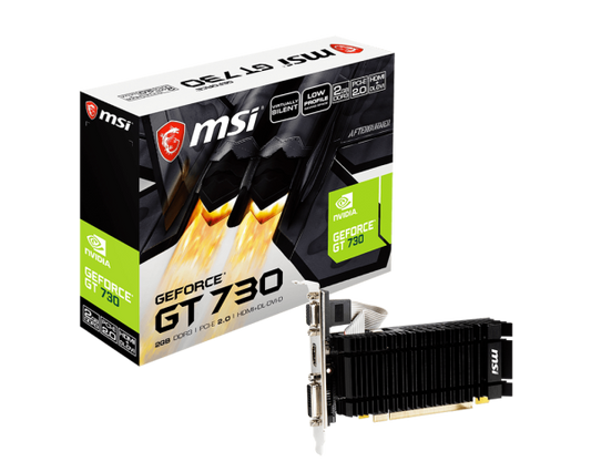 TARJETA DE VIDEO MSI GEFORCE GT 730 2GB DDR3 PCI-E 2.0 64BIT