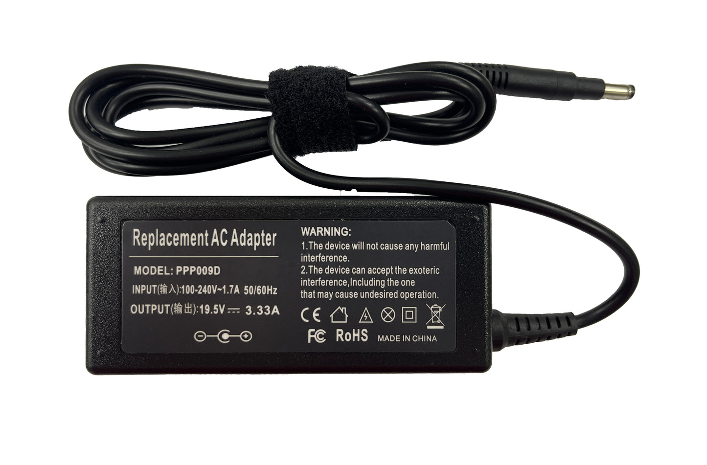 CARGADOR GENERICA HP 65W 19.5V 3.33A 4.8*1.7 CONECTOR LARGO