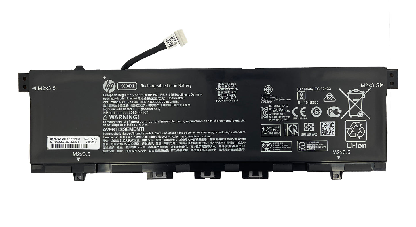 BATERIA ORIGINAL PARA LAPTOP HP KC04XL 15.4V 53.2WH