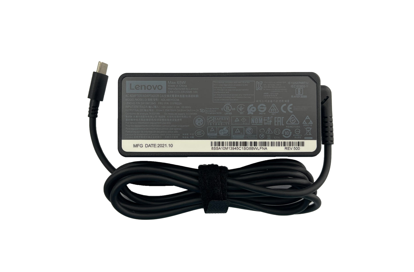 CARGADOR LENOVO 65W 20V 3.25A USB-C