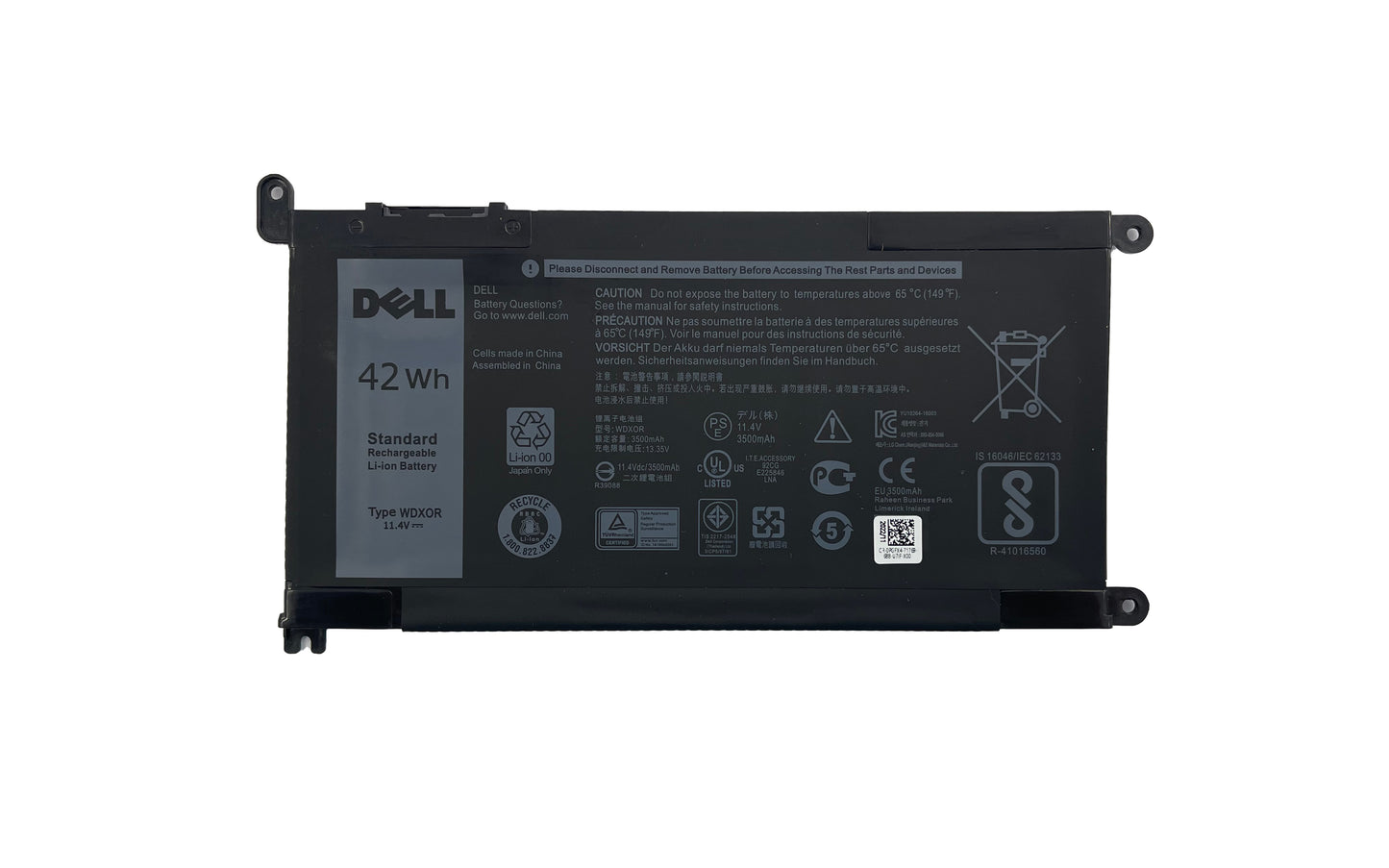 BATERIA ORIGINAL PARA LAPTOP DELL WDX0R 11.4V 42WH